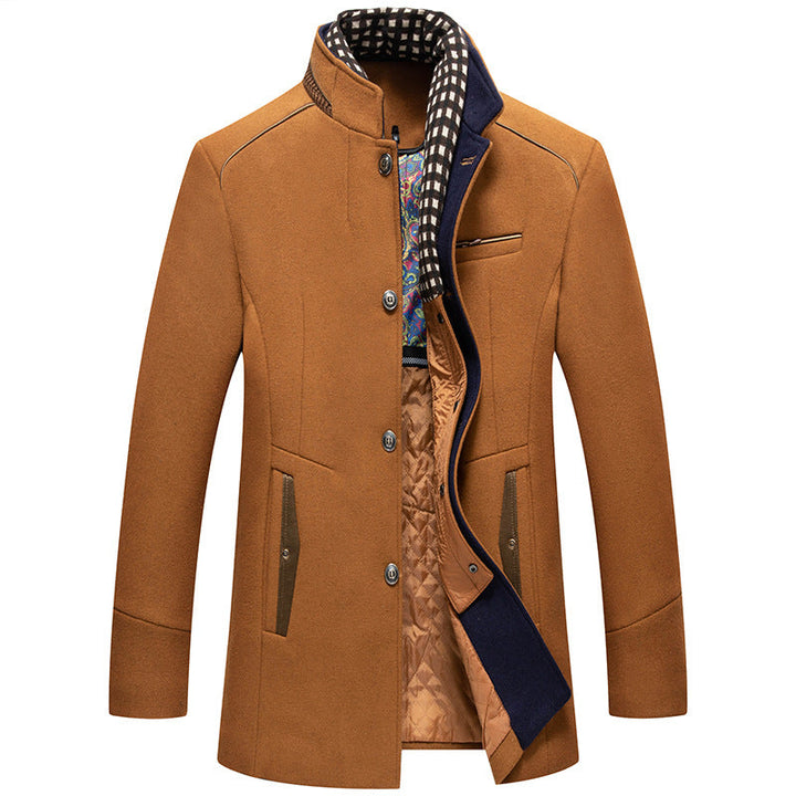 Claridge - premium wool coat with stand collar
