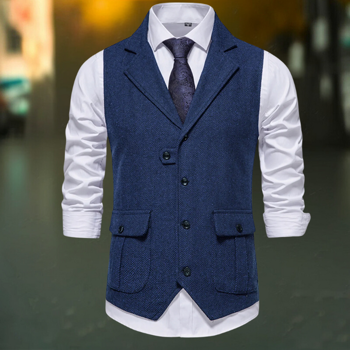 Armin™ - Elegant Men's Herringbone Waistcoat