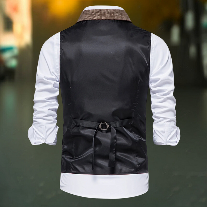 Armin™ - Elegant Men's Herringbone Waistcoat