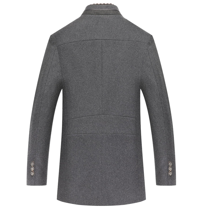 Claridge - premium wool coat with stand collar