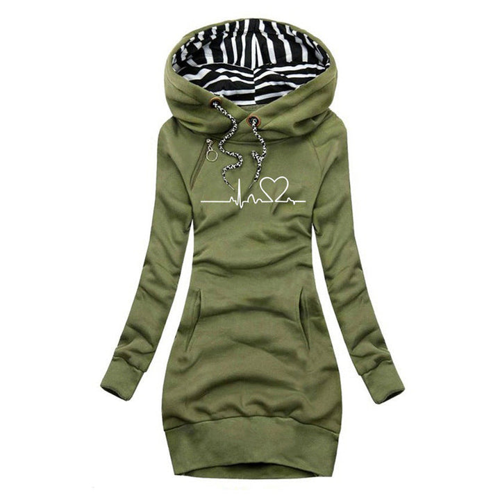 Elara - Heartbeat Printed Sweater Dress