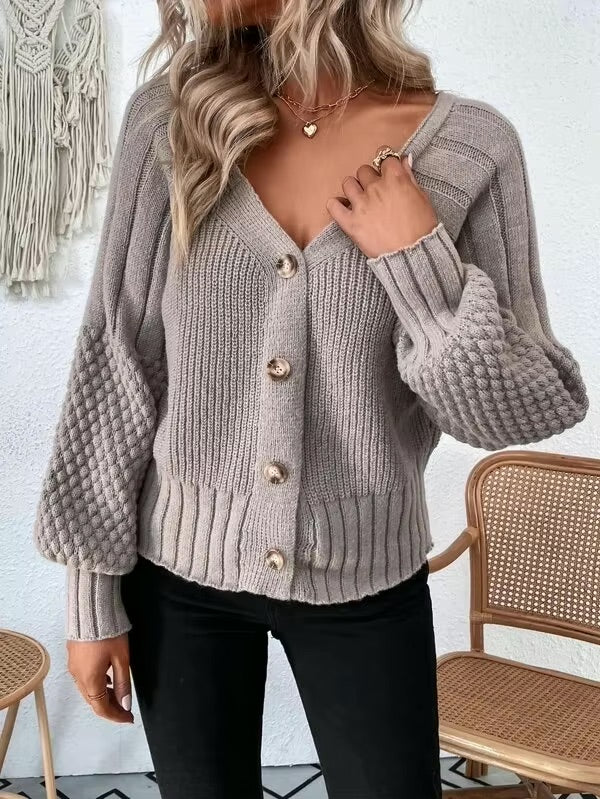 Jolie Maille - Classy Knitted Cardigan V-neck