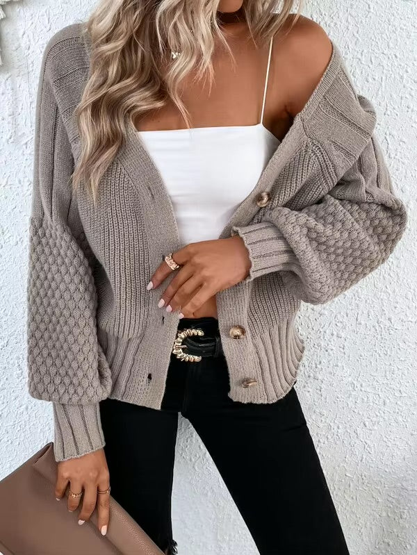 Jolie Maille - Classy Knitted Cardigan V-neck